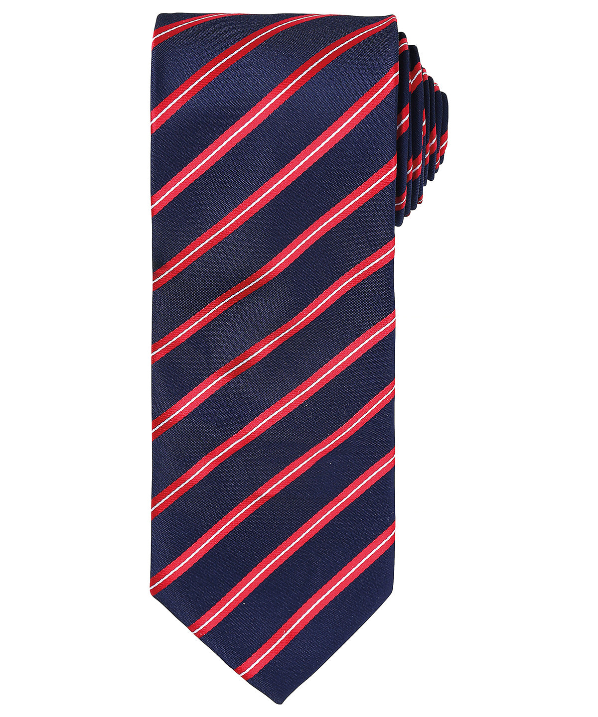 Sports stripe tie - Navy/Red