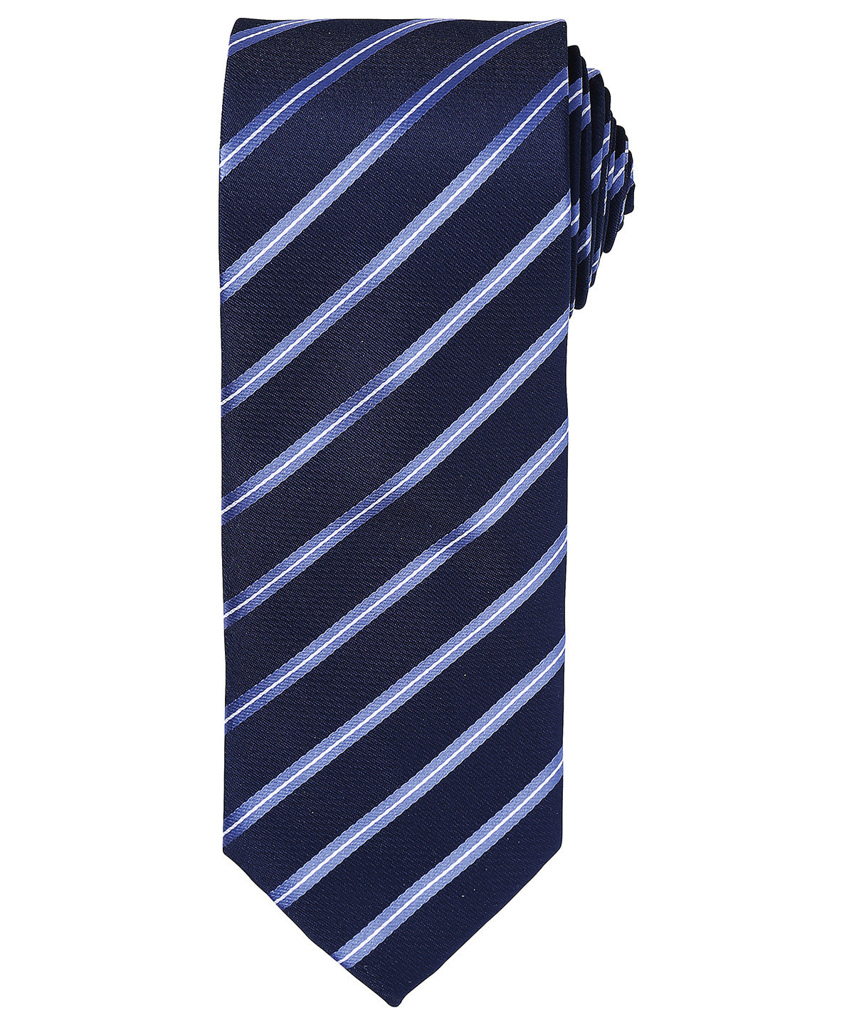 Sports stripe tie - Navy/Royal