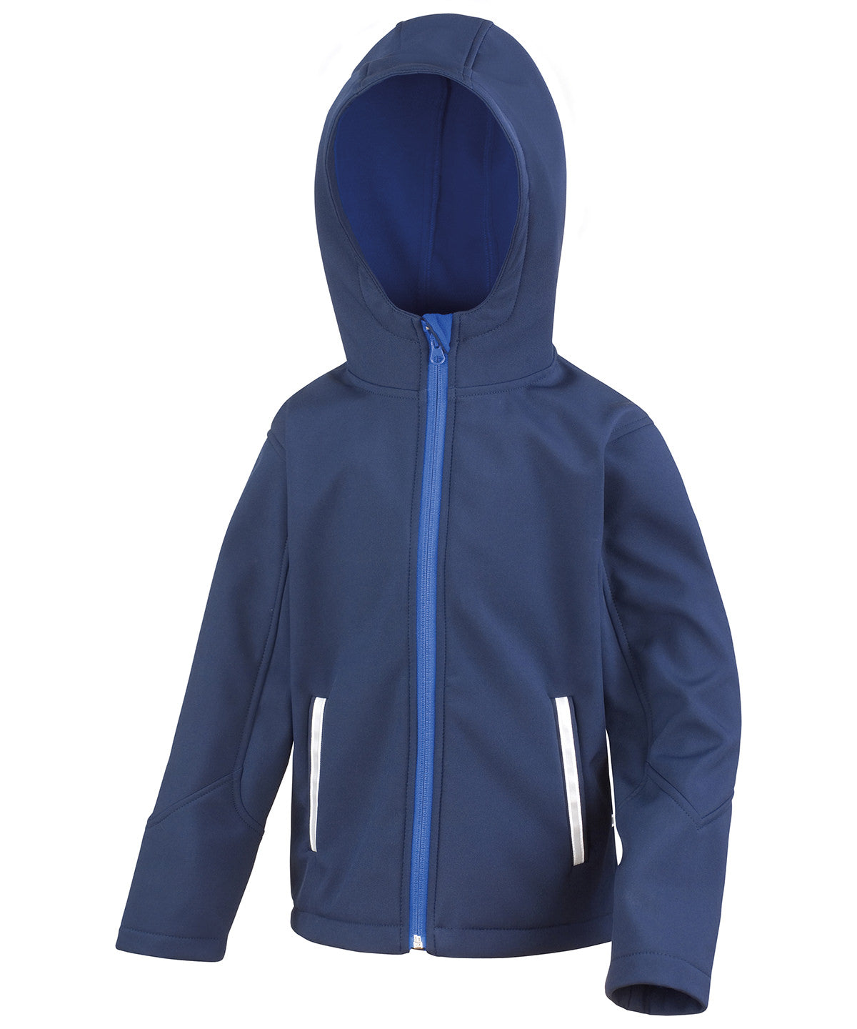 Core junior TX performance hooded softshell jacket - Navy/Royal