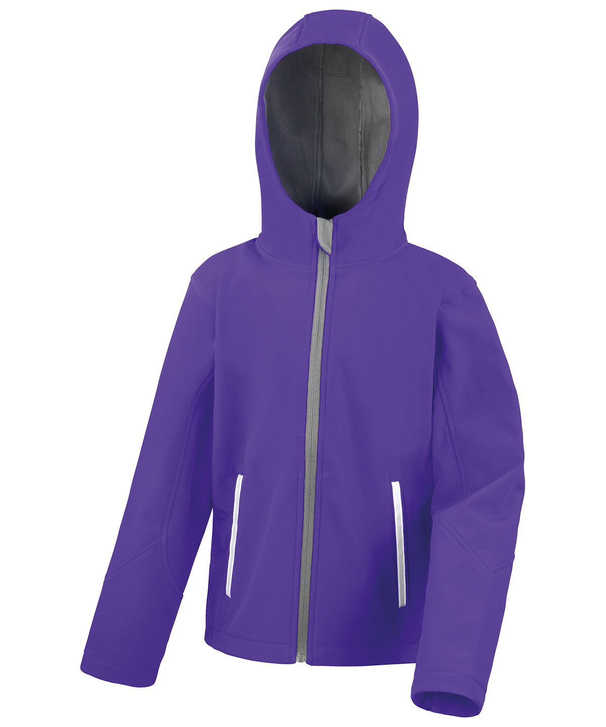 Core junior TX performance hooded softshell jacket - Purple/Grey