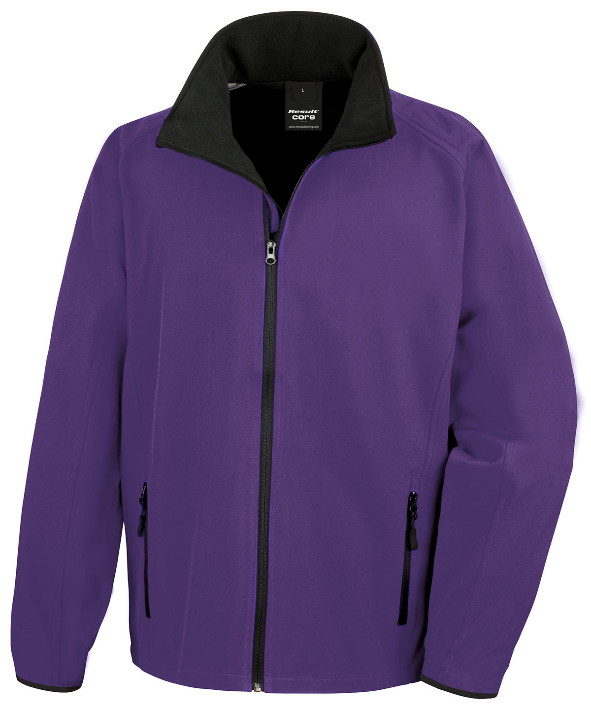Core printable softshell jacket - Purple/Black