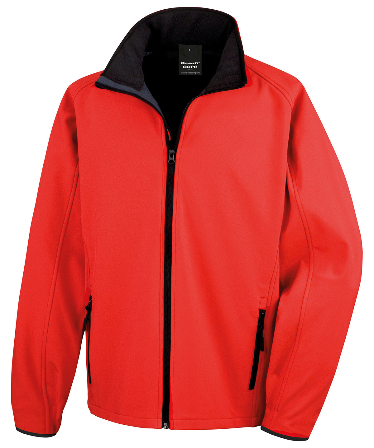 Core printable softshell jacket - Red/Black