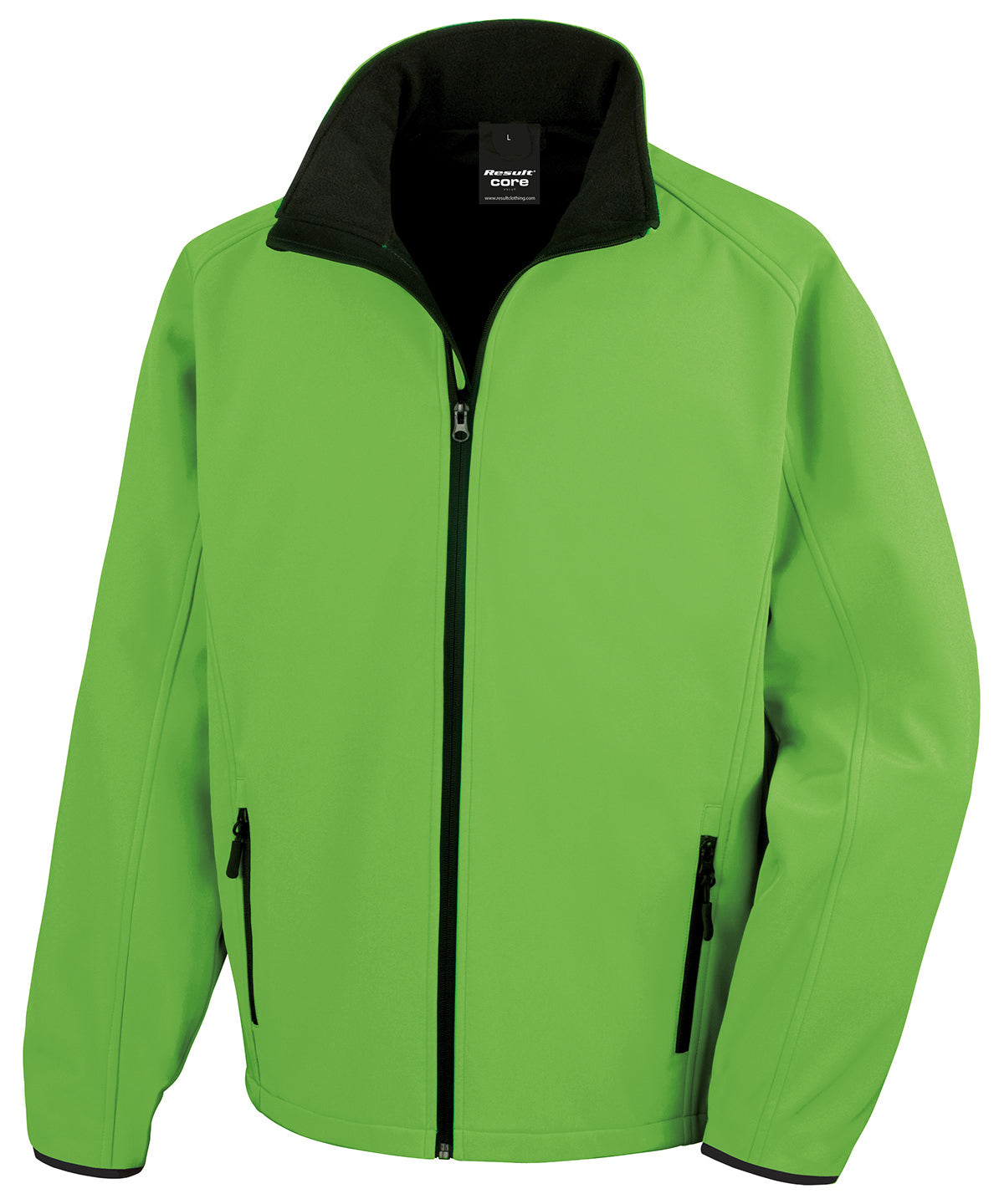 Core printable softshell jacket - Vivid Green/Black