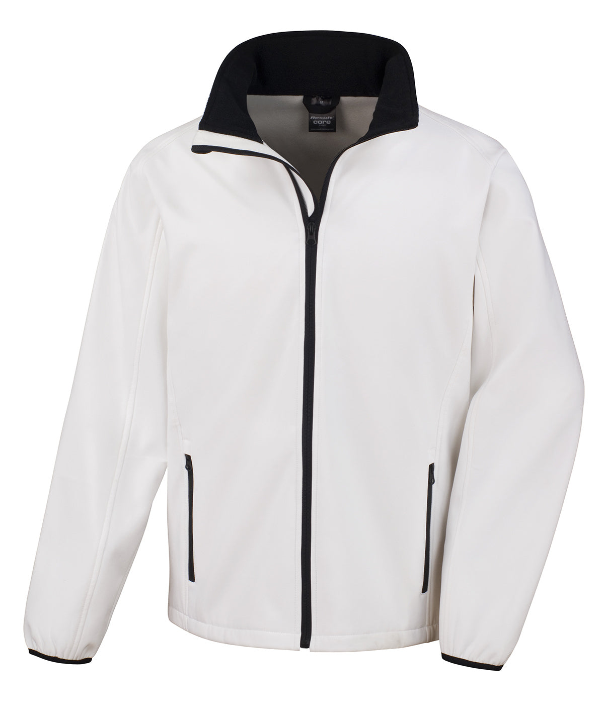 Core printable softshell jacket - White/Black
