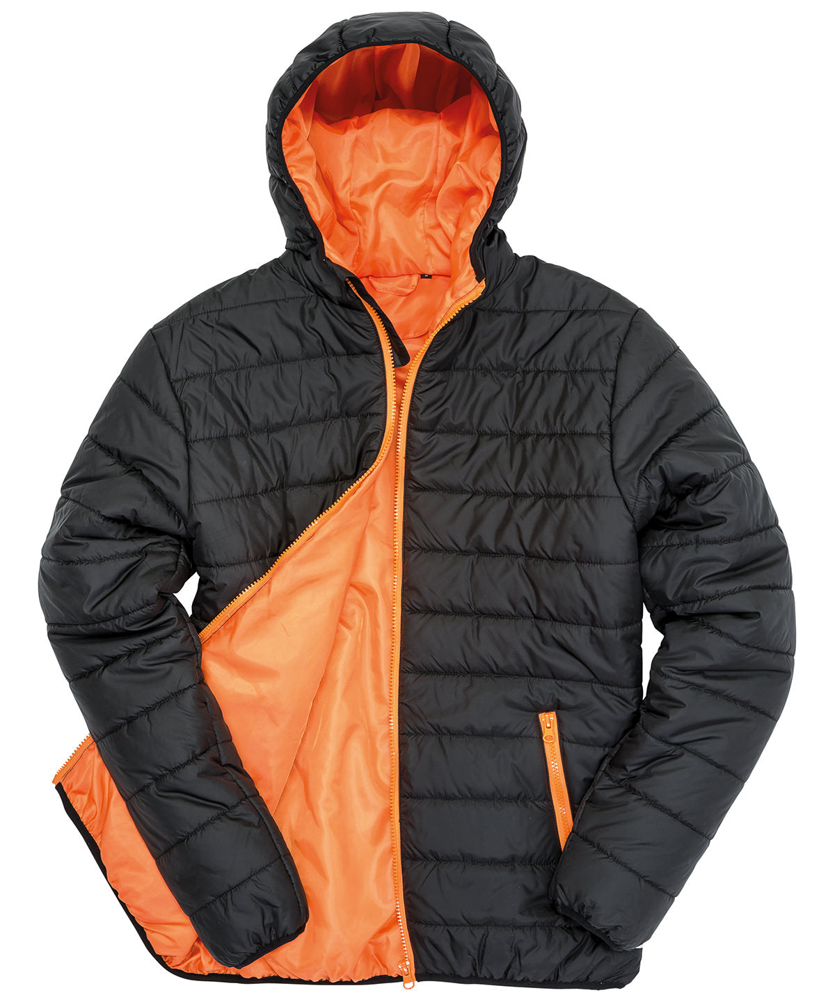 Soft padded jacket - Black/Orange