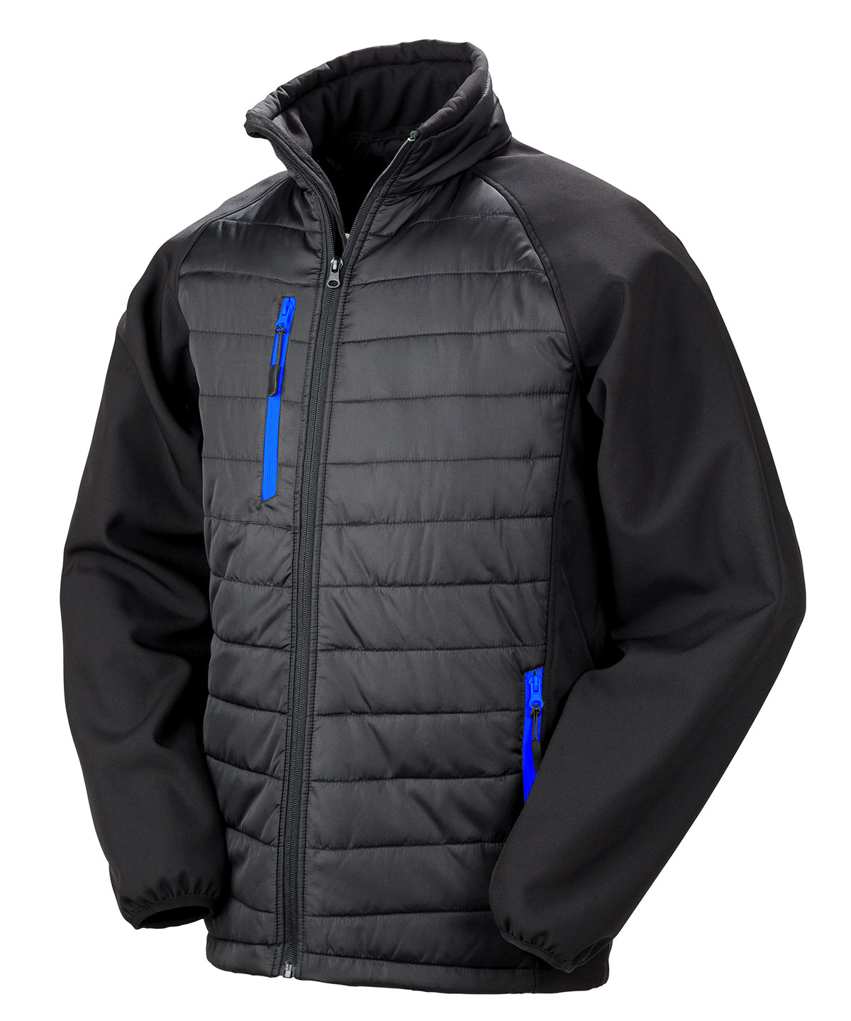 Compass padded softshell jacket  - Black/Royal