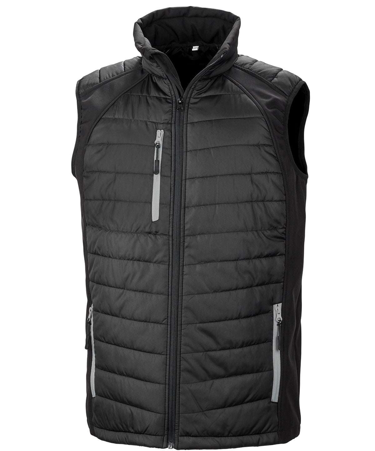 Compass padded softshell gilet  - Black/Grey