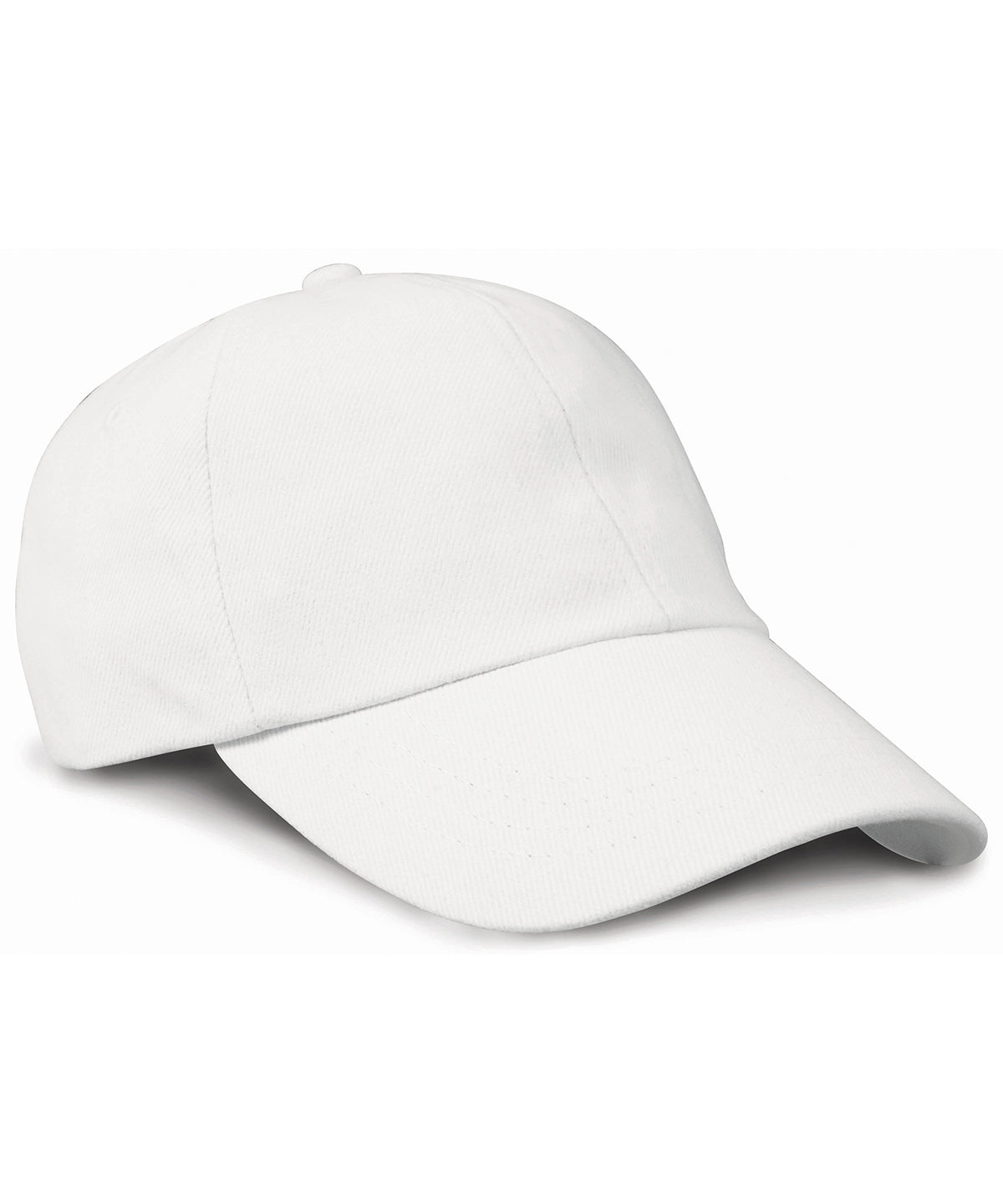 Low-profile heavy brushed cotton cap - White
