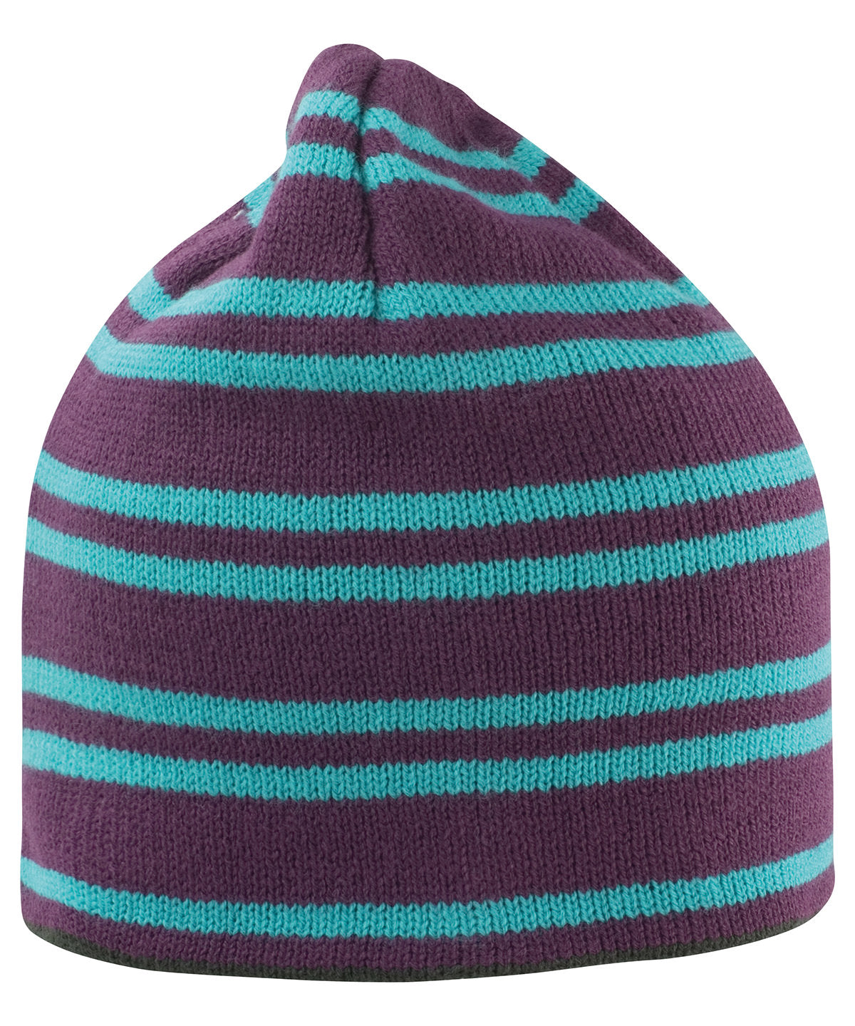 Team reversible beanie - Plum/Turquoise/Grey