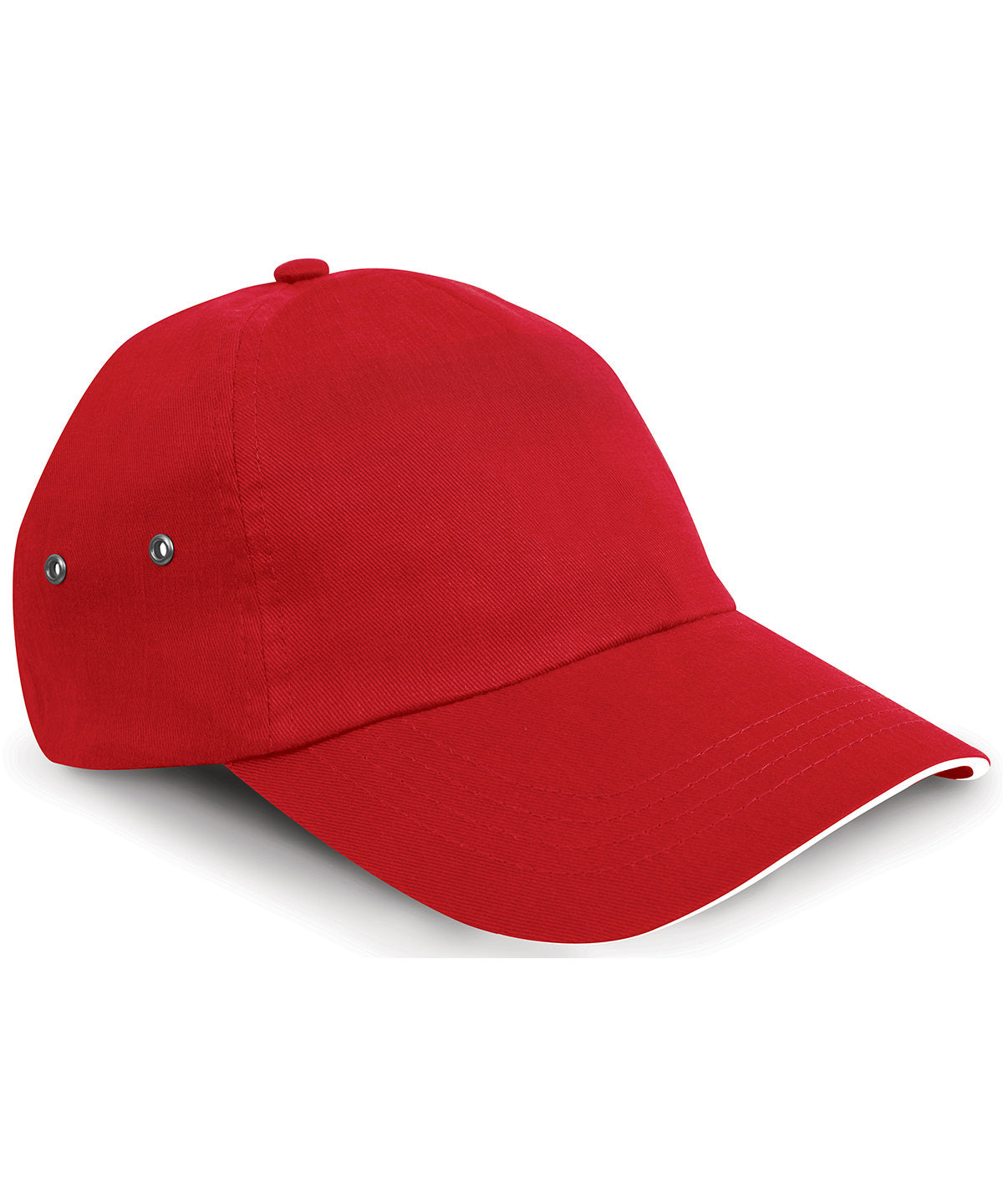 Printers plush cotton 5-panel cap - Red/White