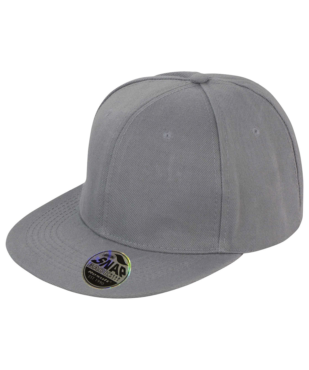 Bronx original flat peak snapback cap - Heather Grey