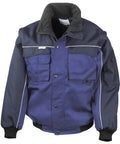 Work-Guard zip sleeve heavy-duty pilot jacket - Royal/Navy