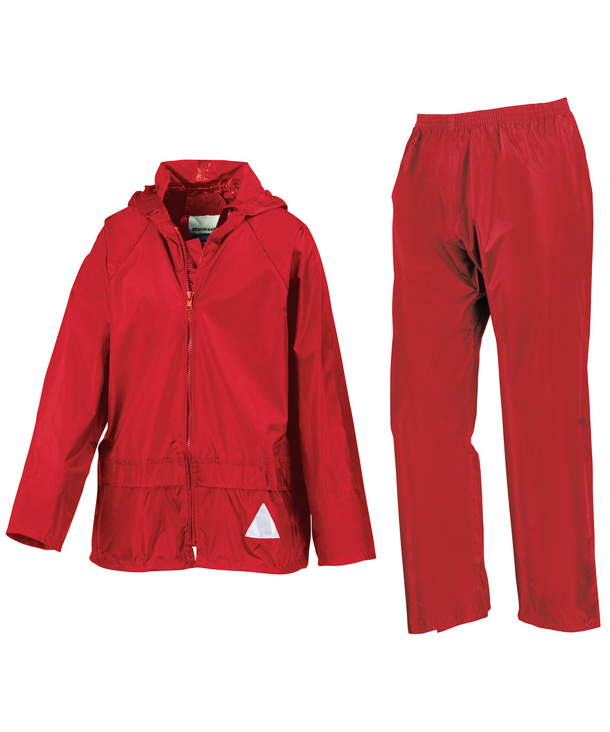 Junior waterproof jacket and trouser set - Red