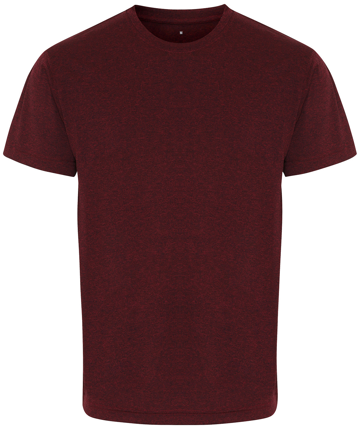 Men's TriDri® performance t-shirt - Burgundy/ Black Melange