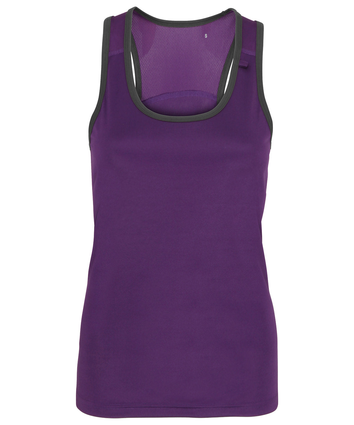 Women's TriDri® panelled fitness vest - Purple/Charcoal