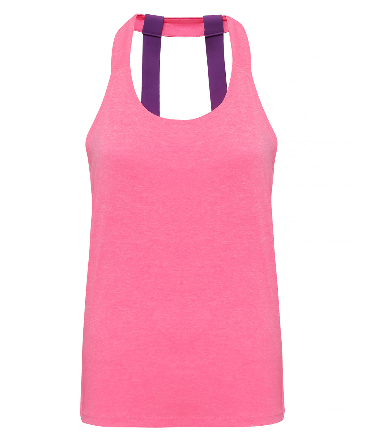 Women's TriDri® double strap back vest - Lightning Pink Melange