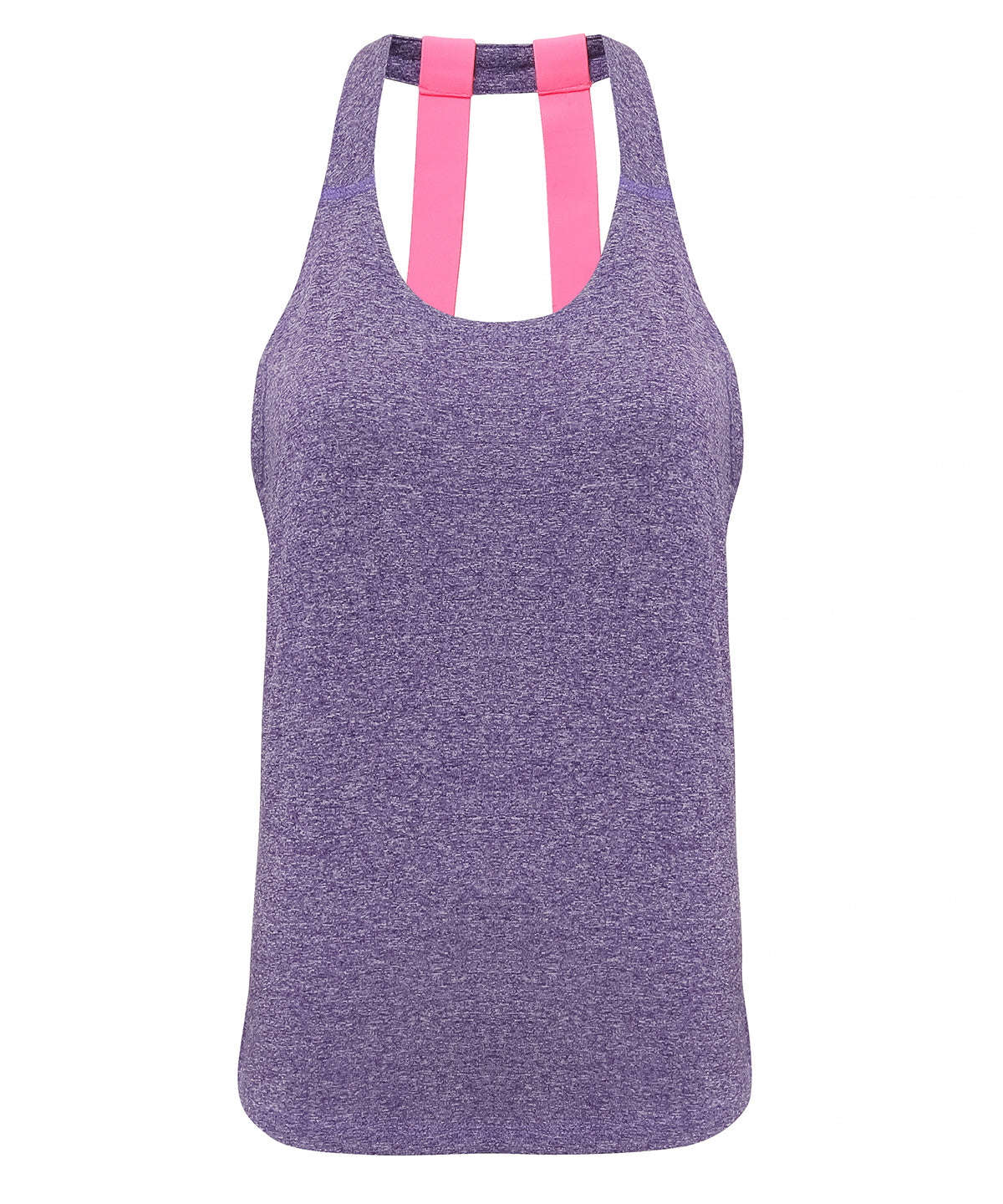 Women's TriDri® double strap back vest - Purple Melange