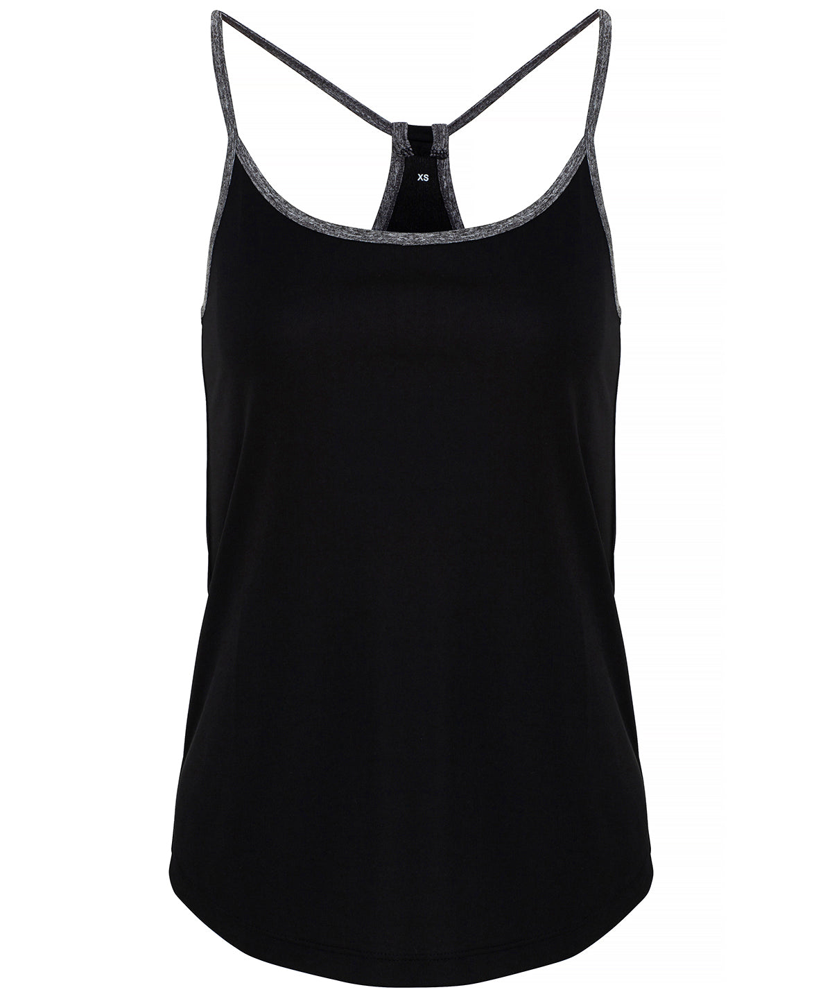 Women's TriDri® yoga vest  - Black/Black Melange