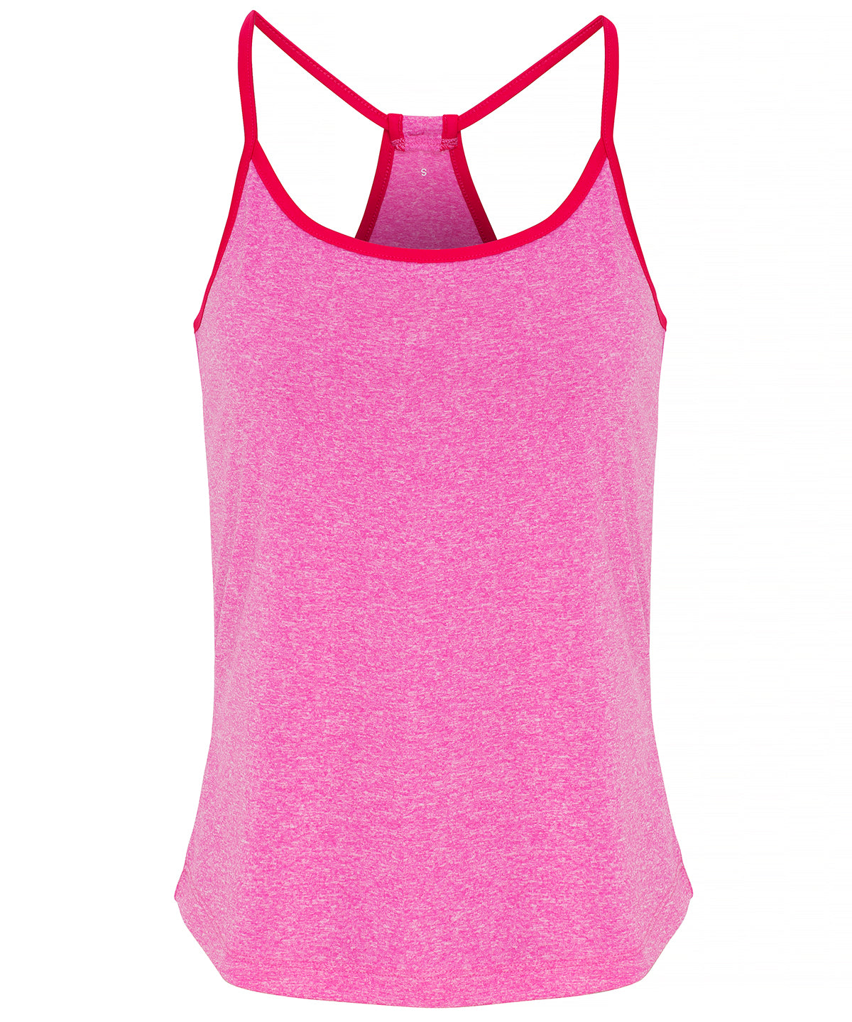 Women's TriDri® yoga vest  - Pink Melange/Hot Pink