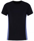 Women's TriDri® contrast panel performance t-shirt - French Navy/Blue Melange