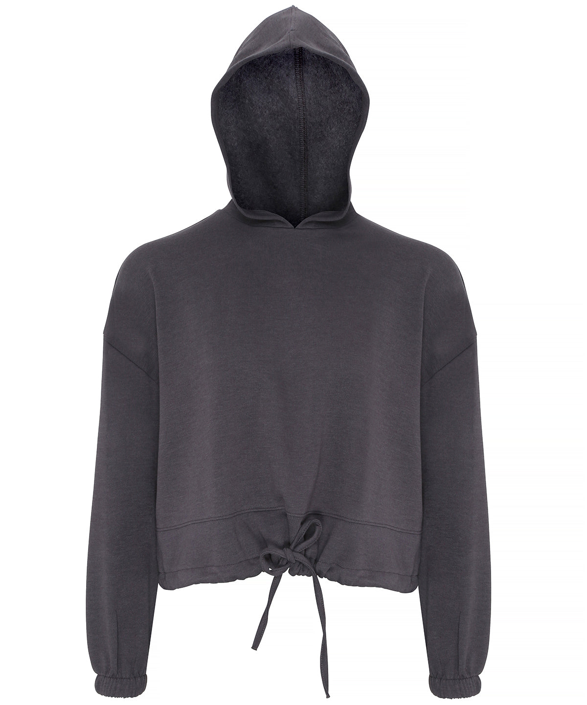 Women's TriDri® cropped oversize hoodie - Charcoal