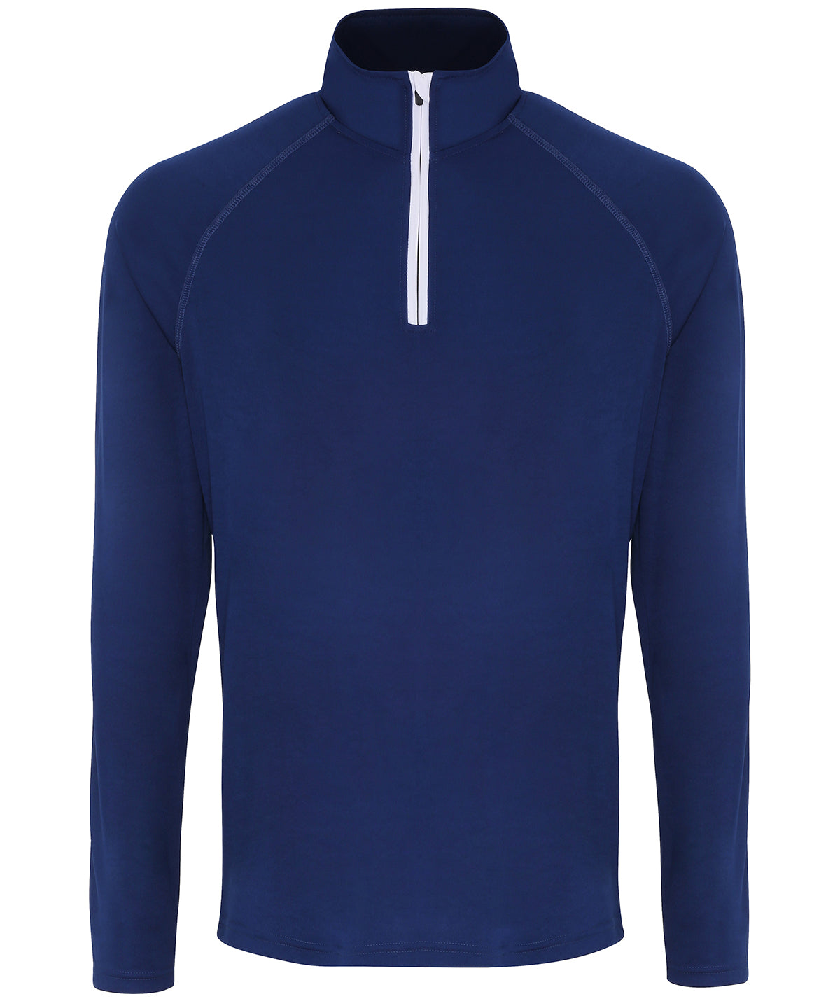 Men's TriDri® long sleeve performance ¼ zip top  - Navy/White