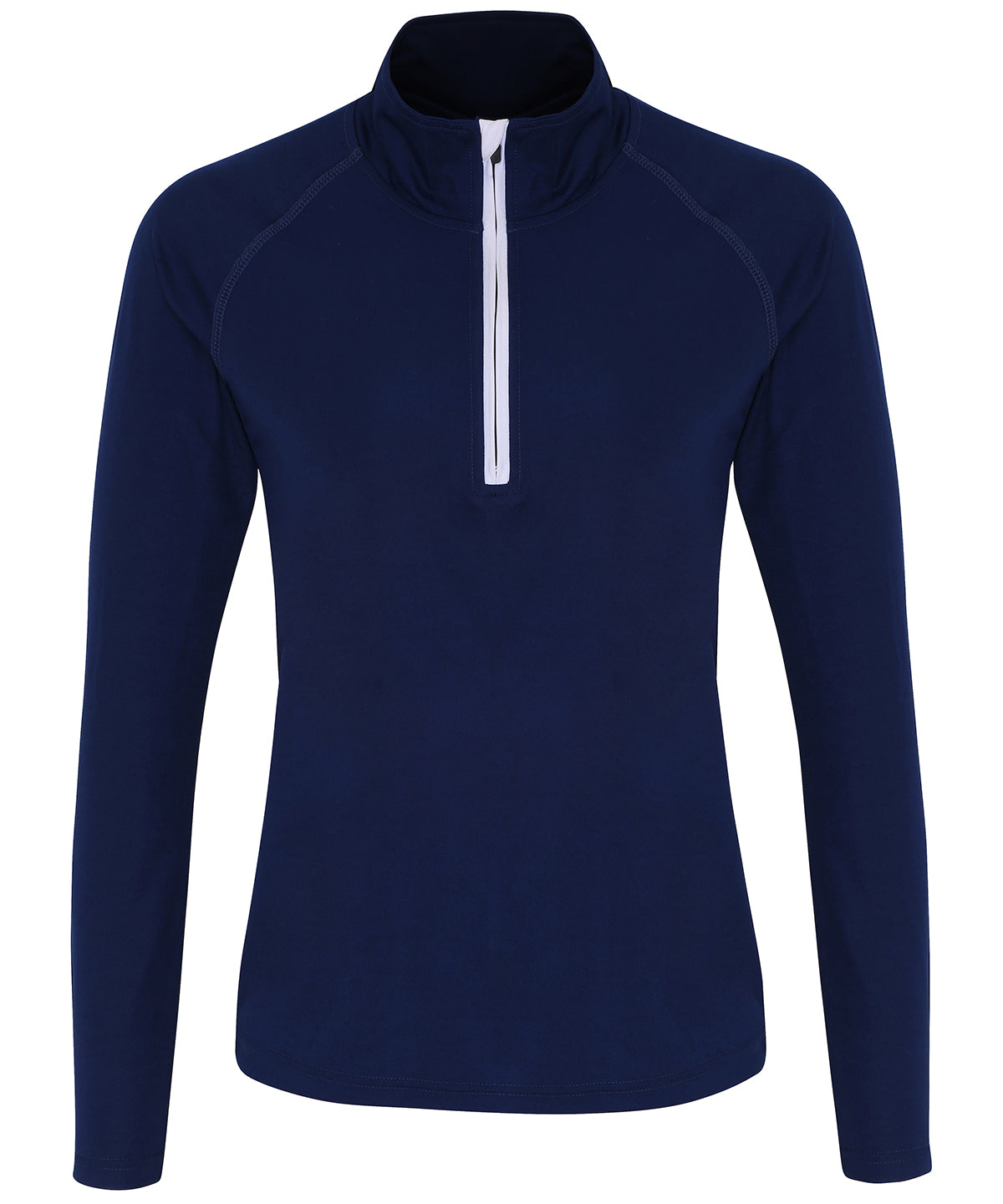 Women's TriDri® long sleeve performance ¼ zip - Navy/White