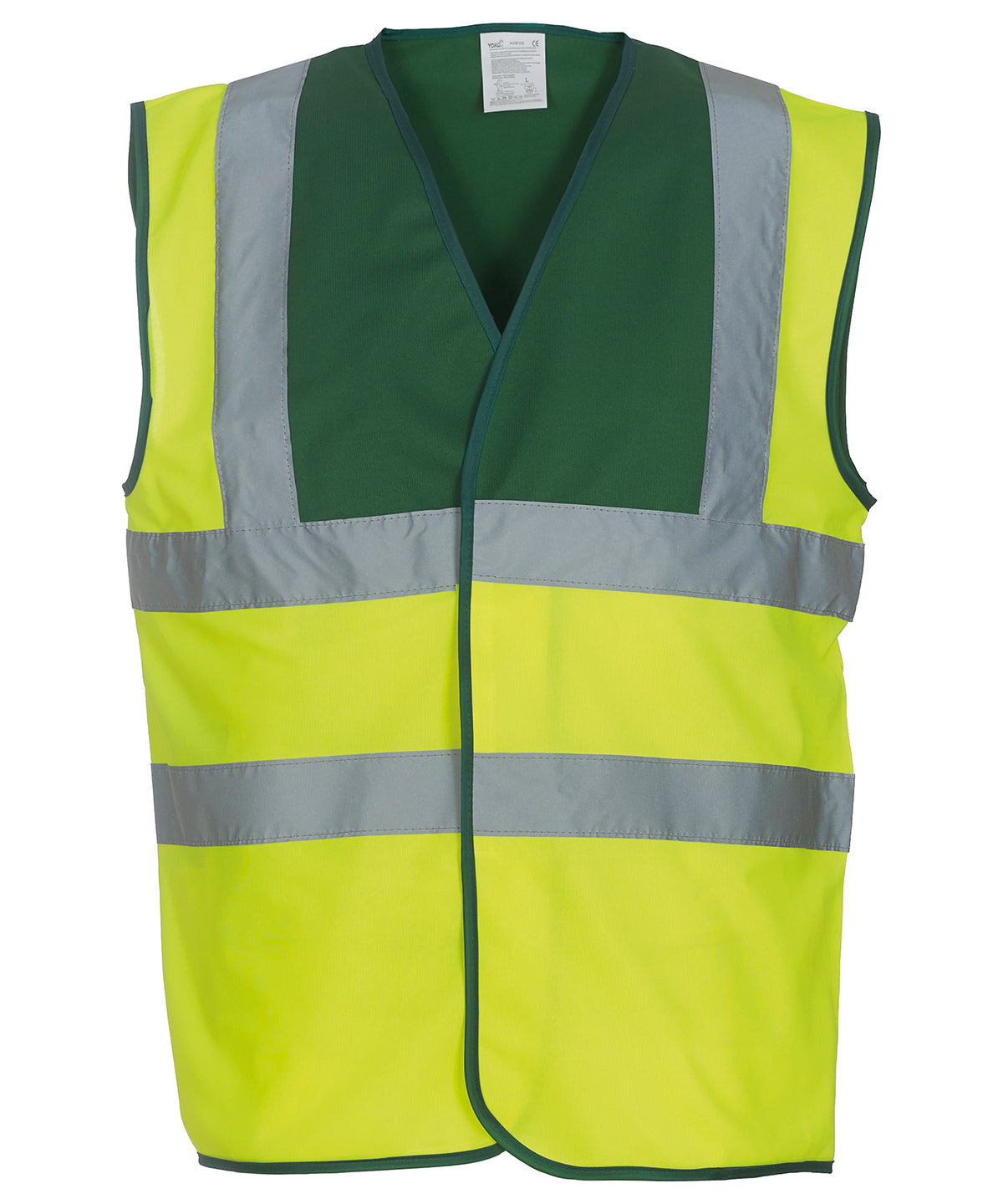 Hi-vis 2-band-and-braces waistcoat (HVW100) - Paramedic Green/Yellow