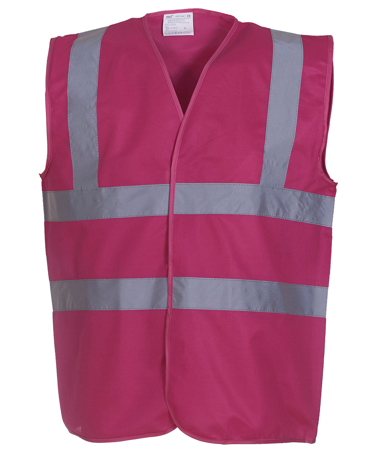 Hi-vis 2-band-and-braces waistcoat (HVW100) - Raspberry