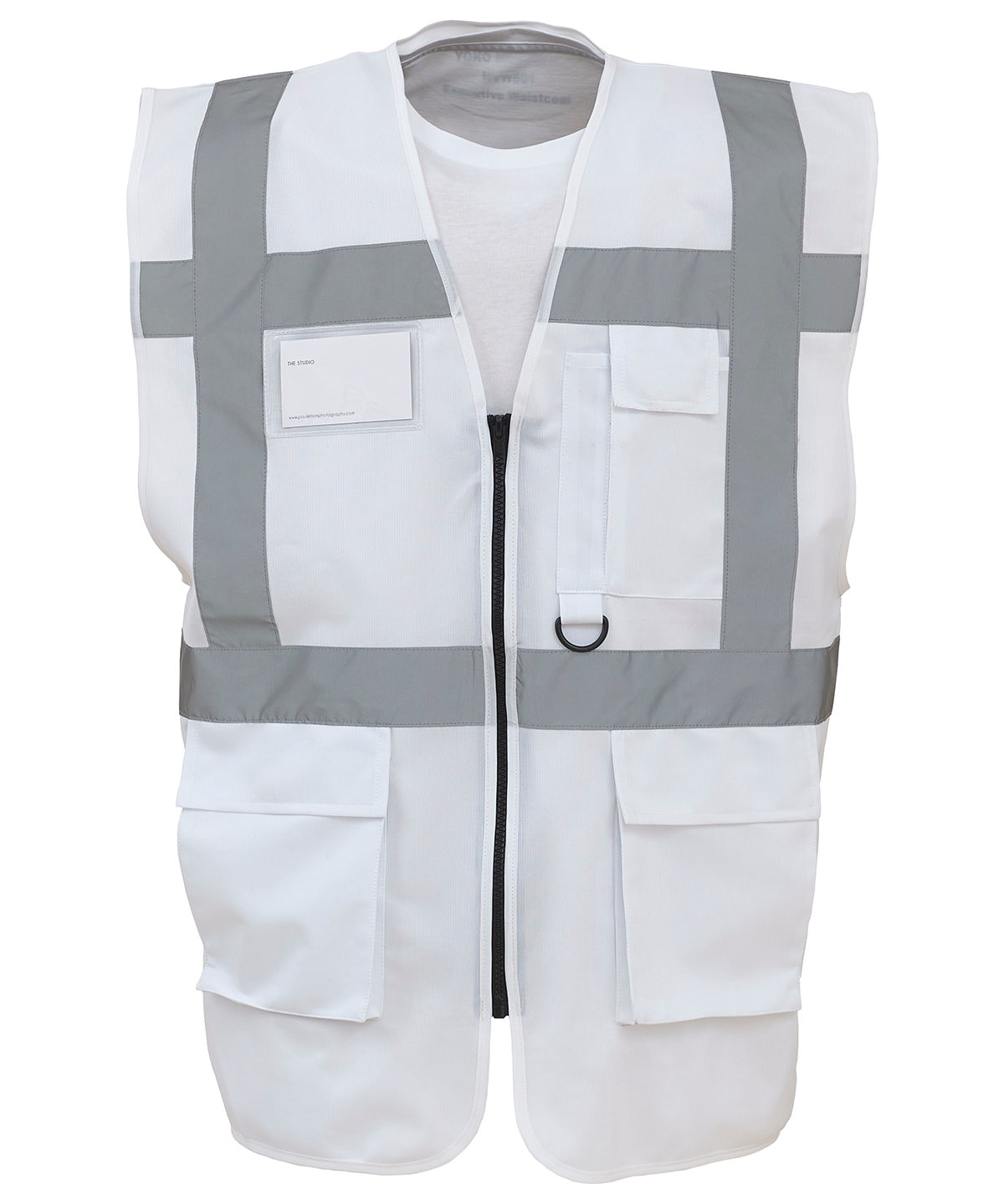 Multifunctional executive hi-vis waistcoat (HVW801) - White