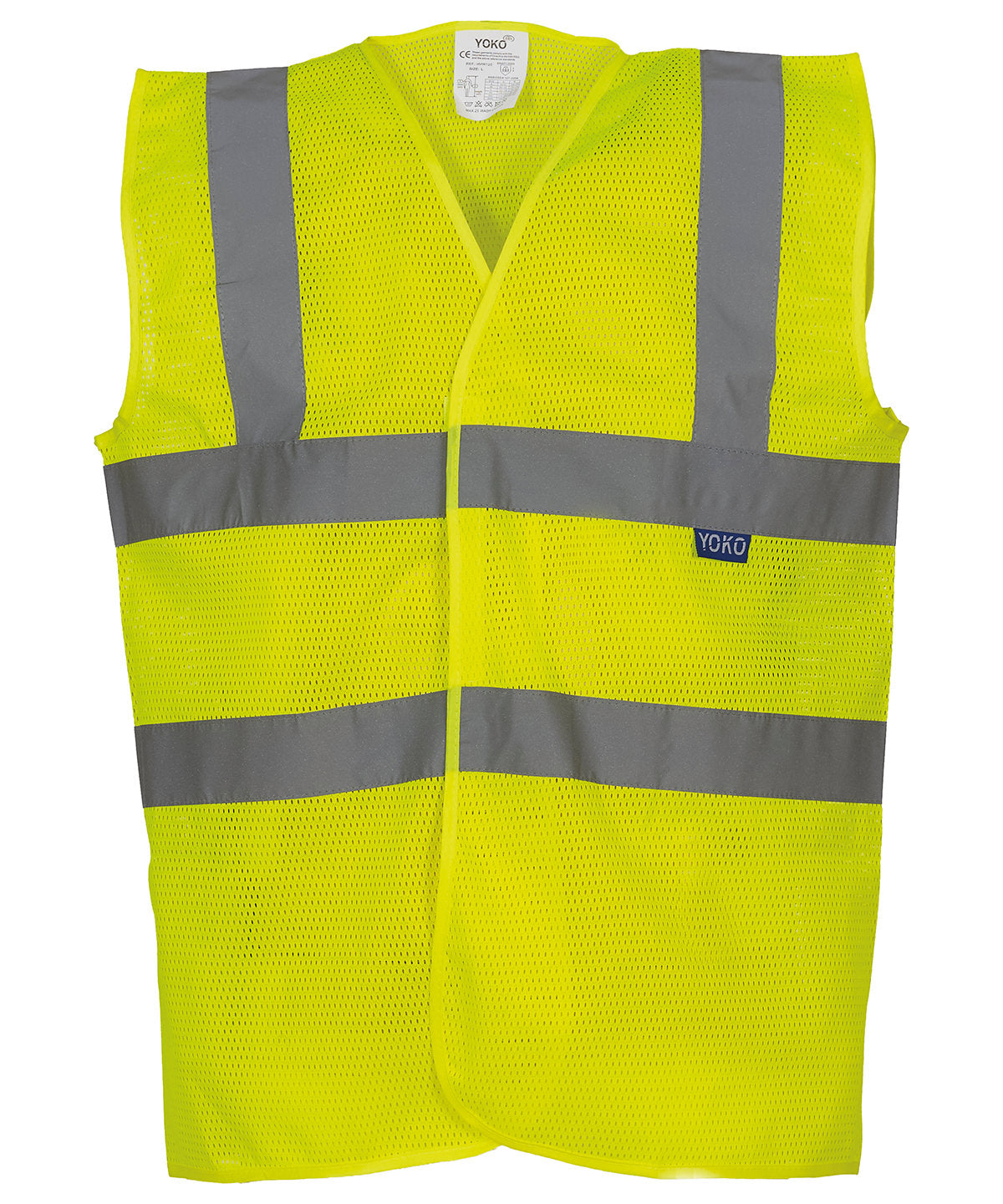 Top cool open mesh 2-band-and-braces waistcoat (HVW120) - Yellow
