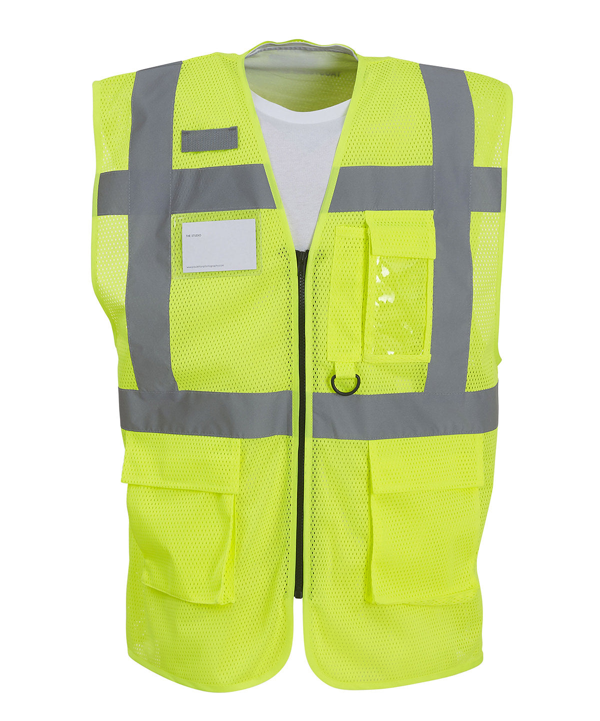 Hi-vis top cool open-mesh executive waistcoat (HVW820) - Yellow