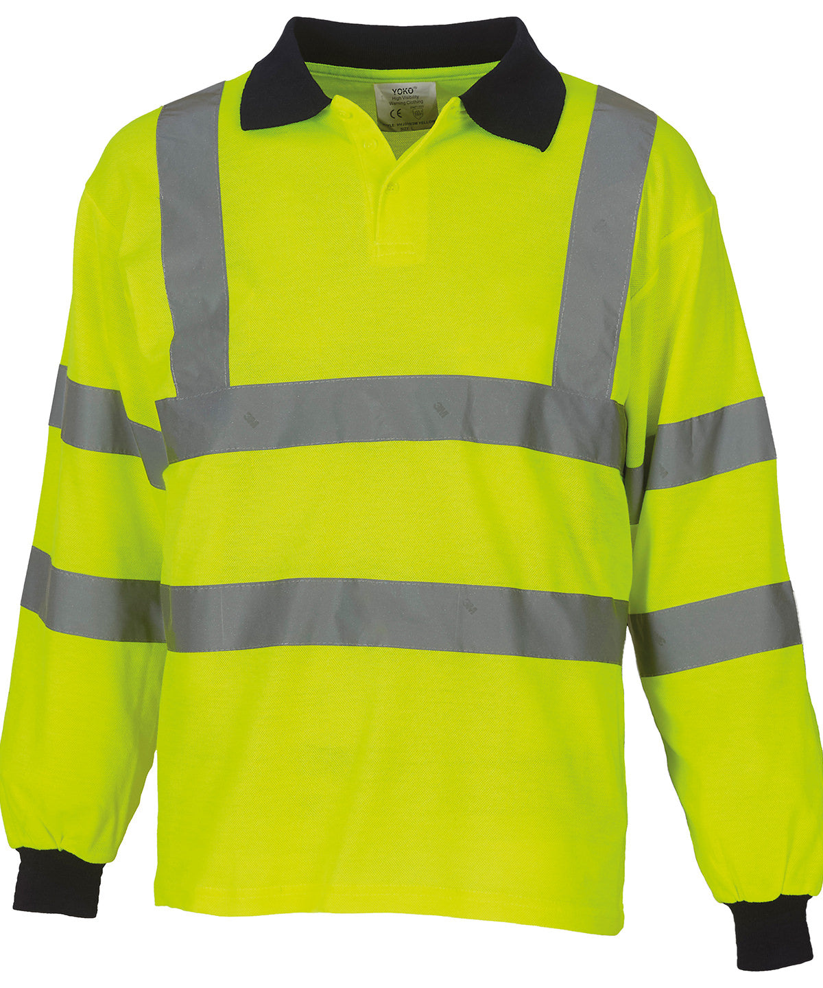 Hi-vis long sleeve polo (HVJ310) - Yellow