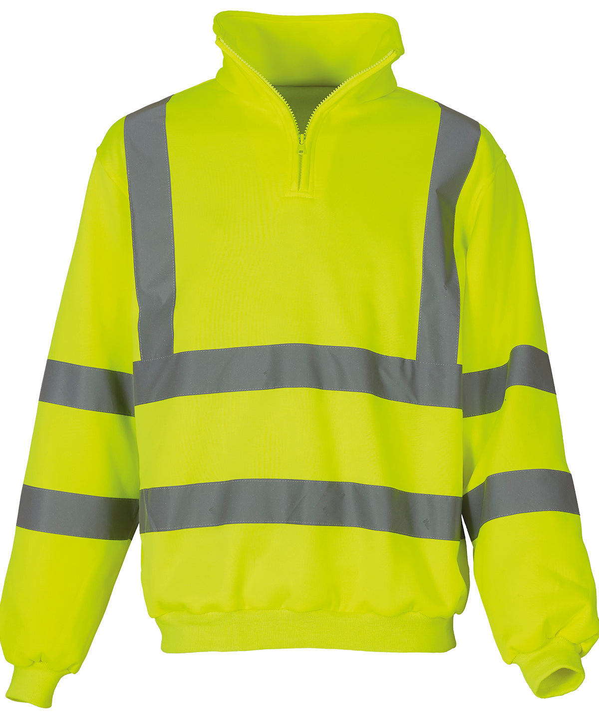 Hi-vis ¼ zip sweatshirt (HVK06) - Yellow