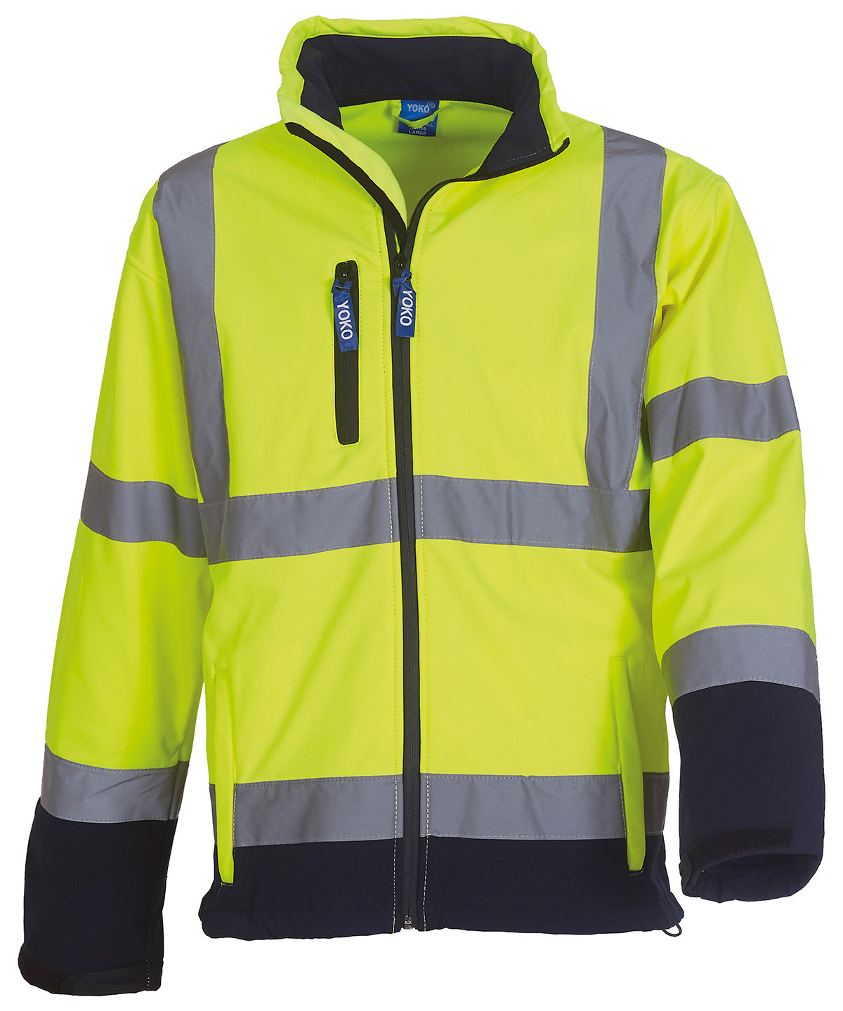 Hi-vis softshell jacket (HVK09) - Yellow/Navy