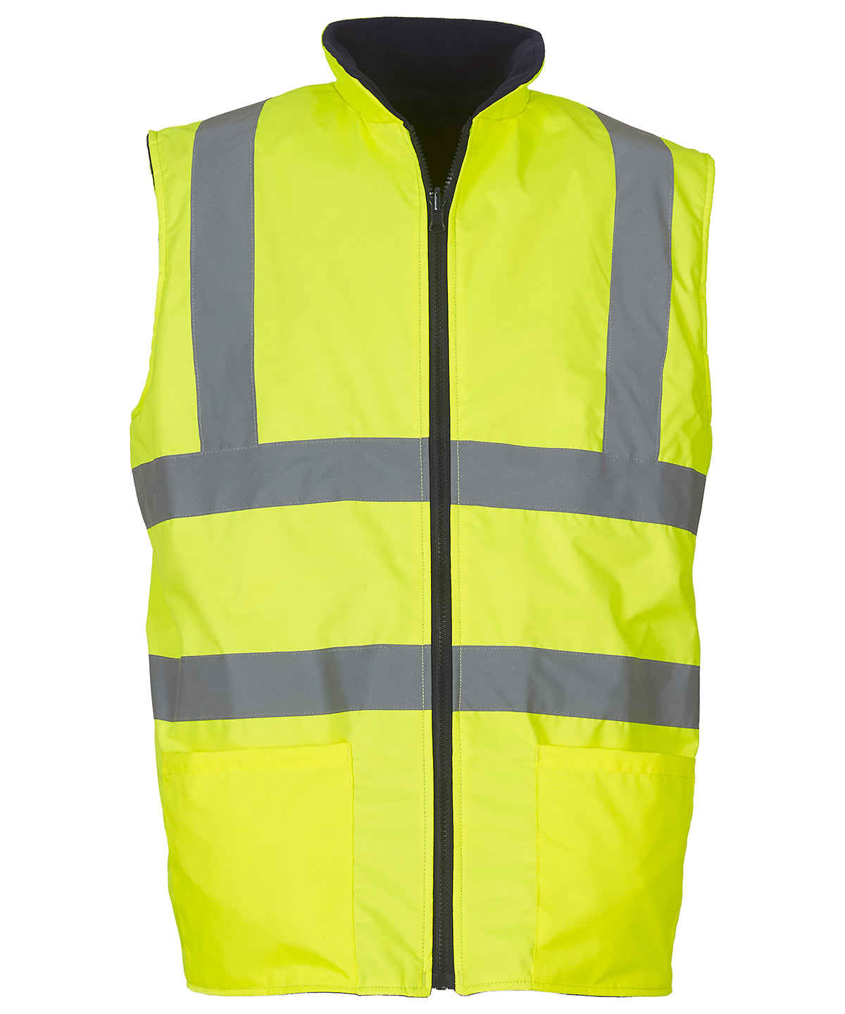 Hi-vis reversible fleece bodywarmer (HV008F) - Yellow