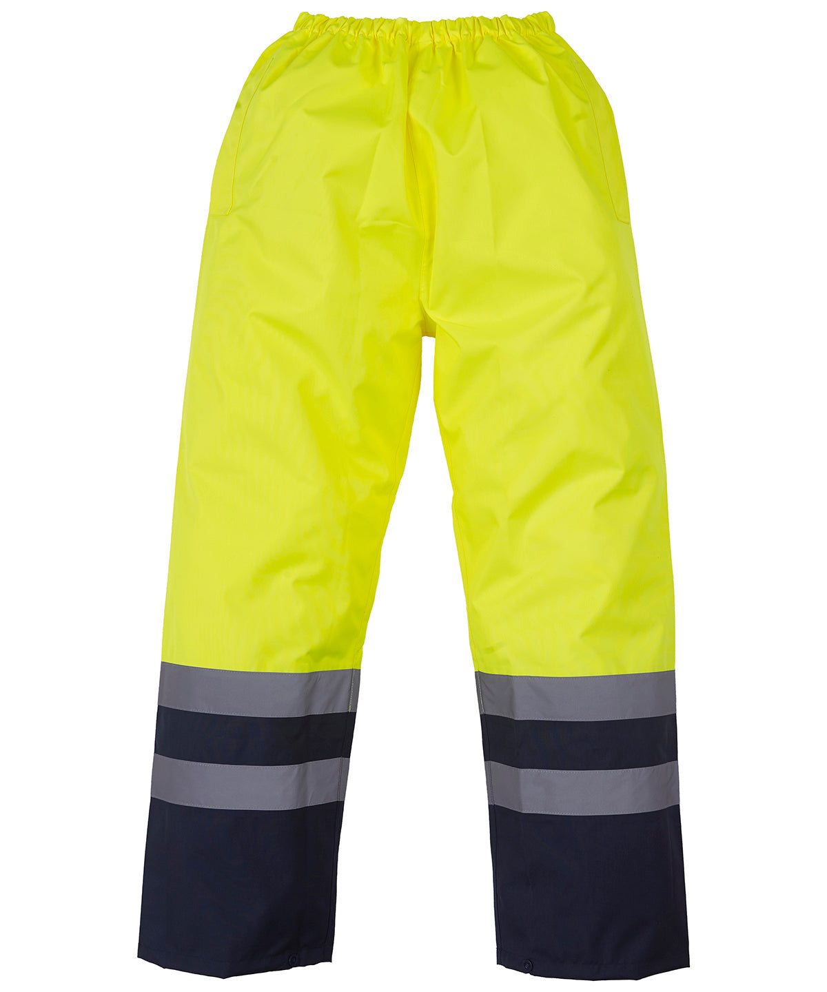 Hi-vis waterproof overtrousers (HVS463) - Yellow/Navy