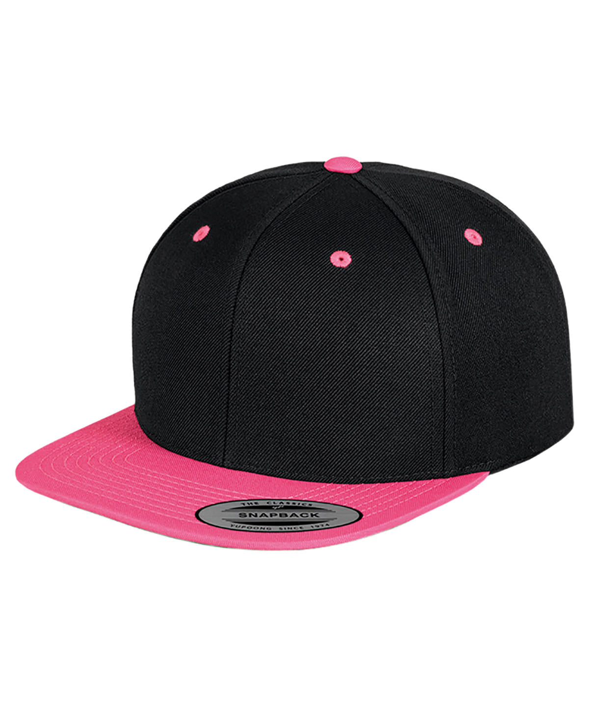 The classic snapback 2-tone  (6089MT) - Black/Neon Pink