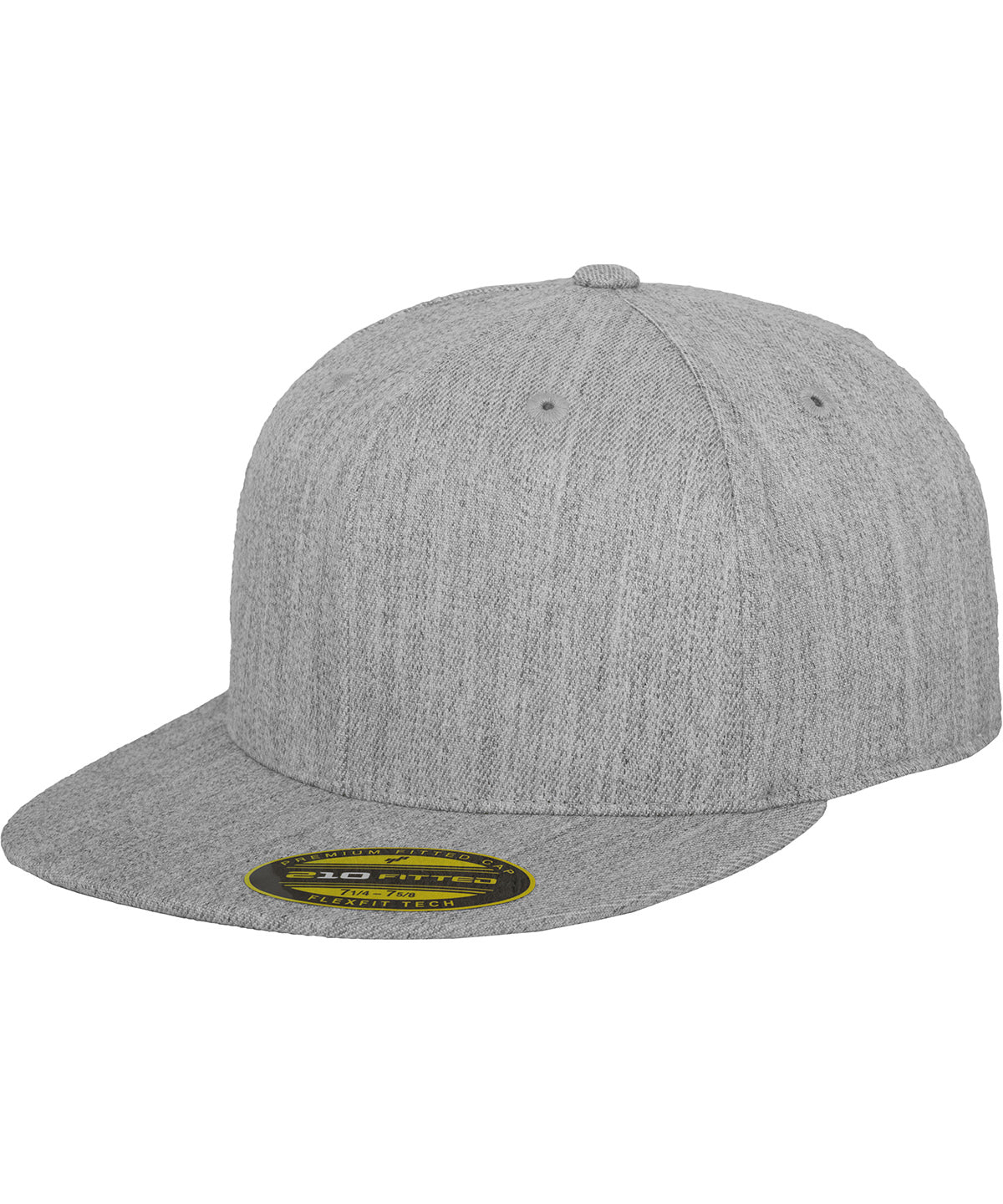 Premium 210 fitted cap (6210) - Heather Grey