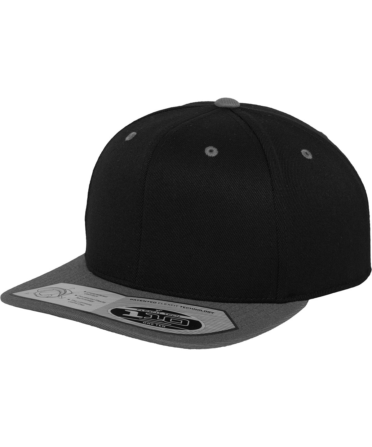 110 fitted snapback (110) - Black/Grey