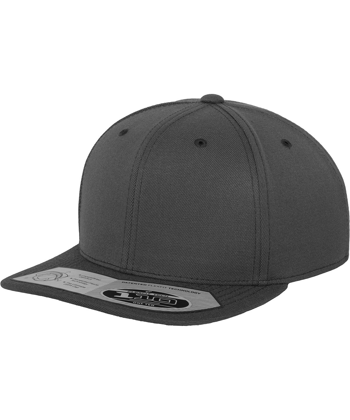 110 fitted snapback (110) - Dark Grey