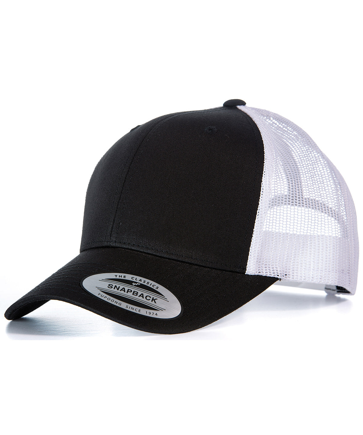 Retro trucker cap (6606) - Black/White