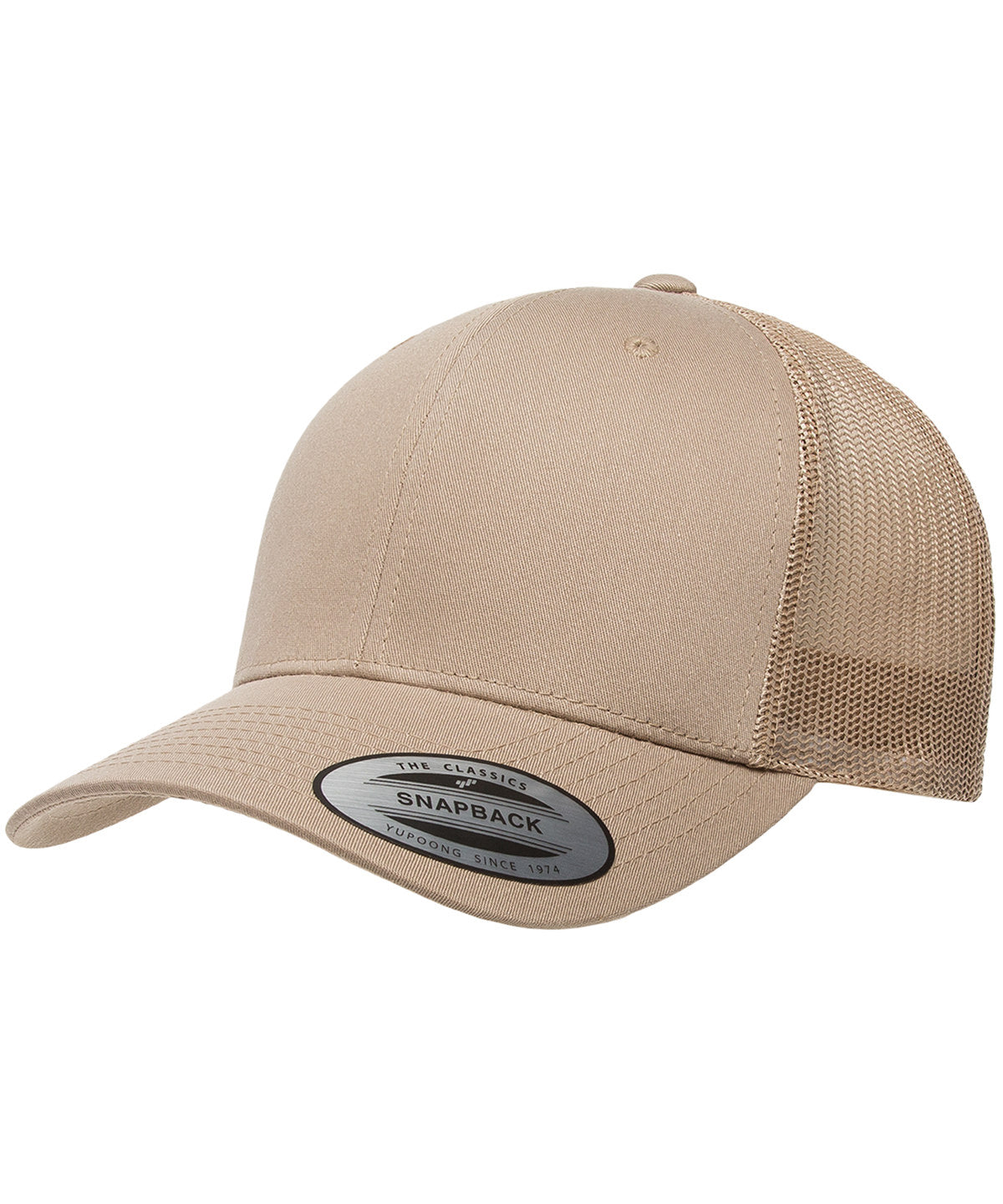 Retro trucker cap (6606) - Khaki/Khaki