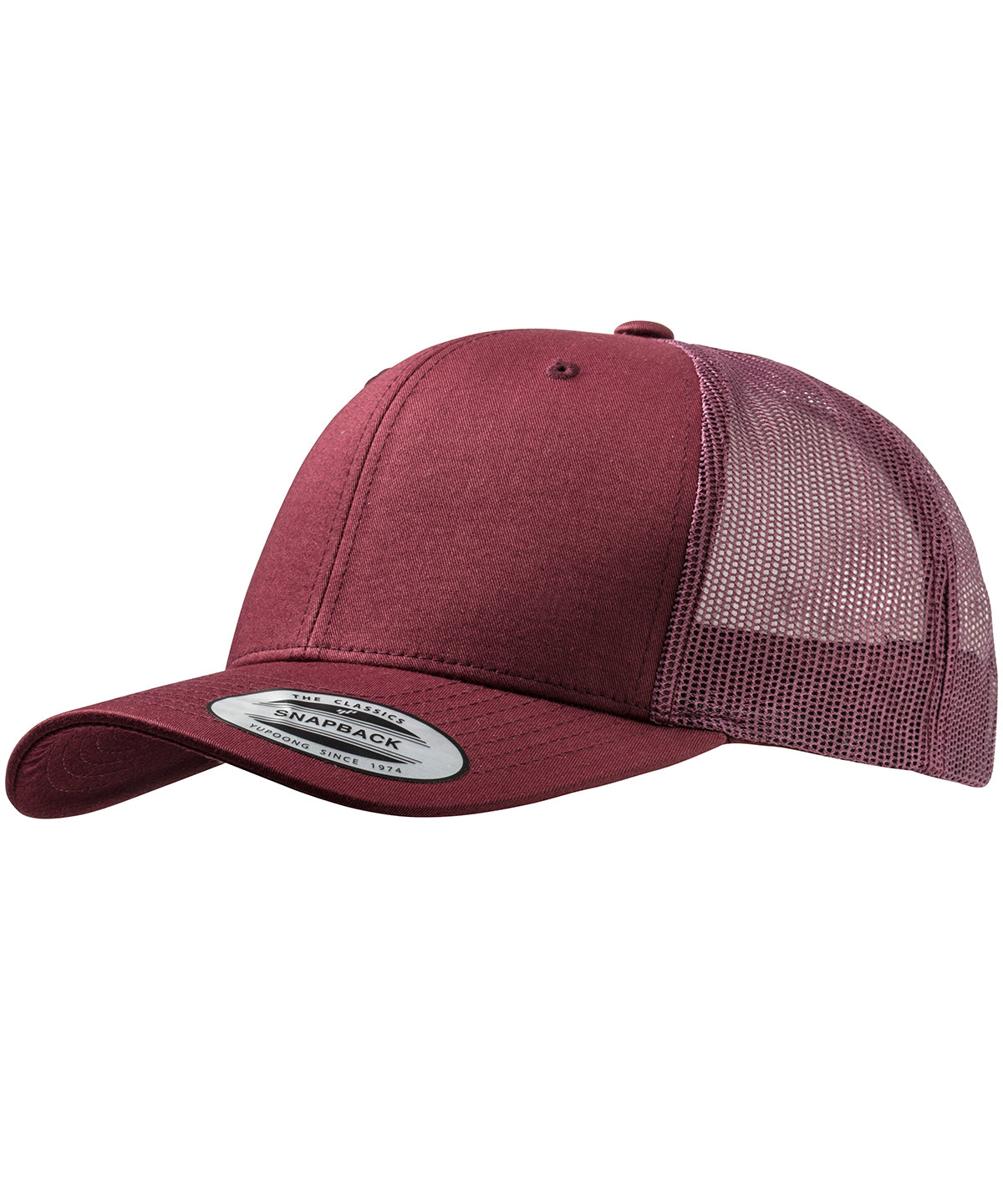 Retro trucker cap (6606) - Maroon/Maroon