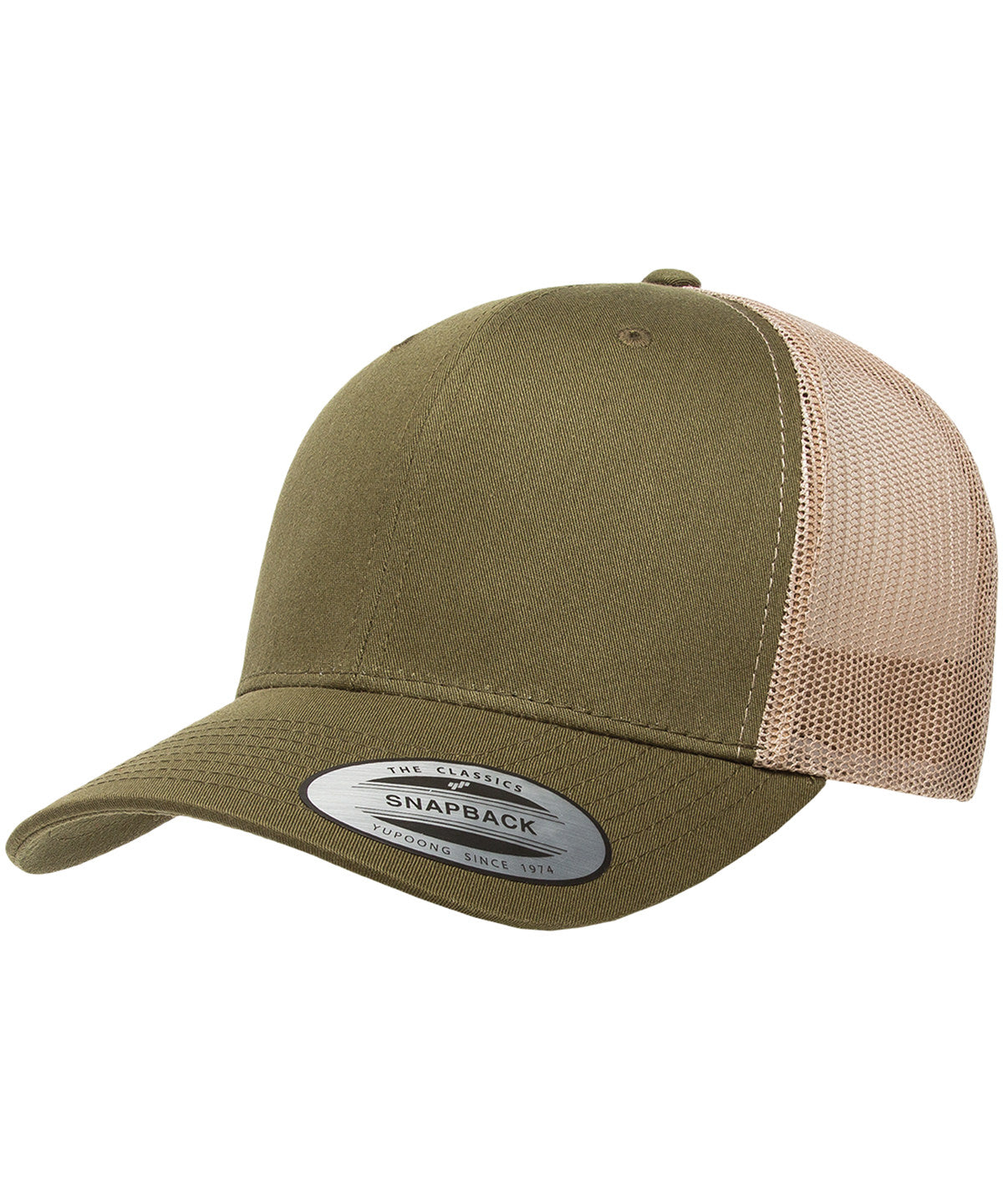 Retro trucker cap (6606) - Moss/Khaki