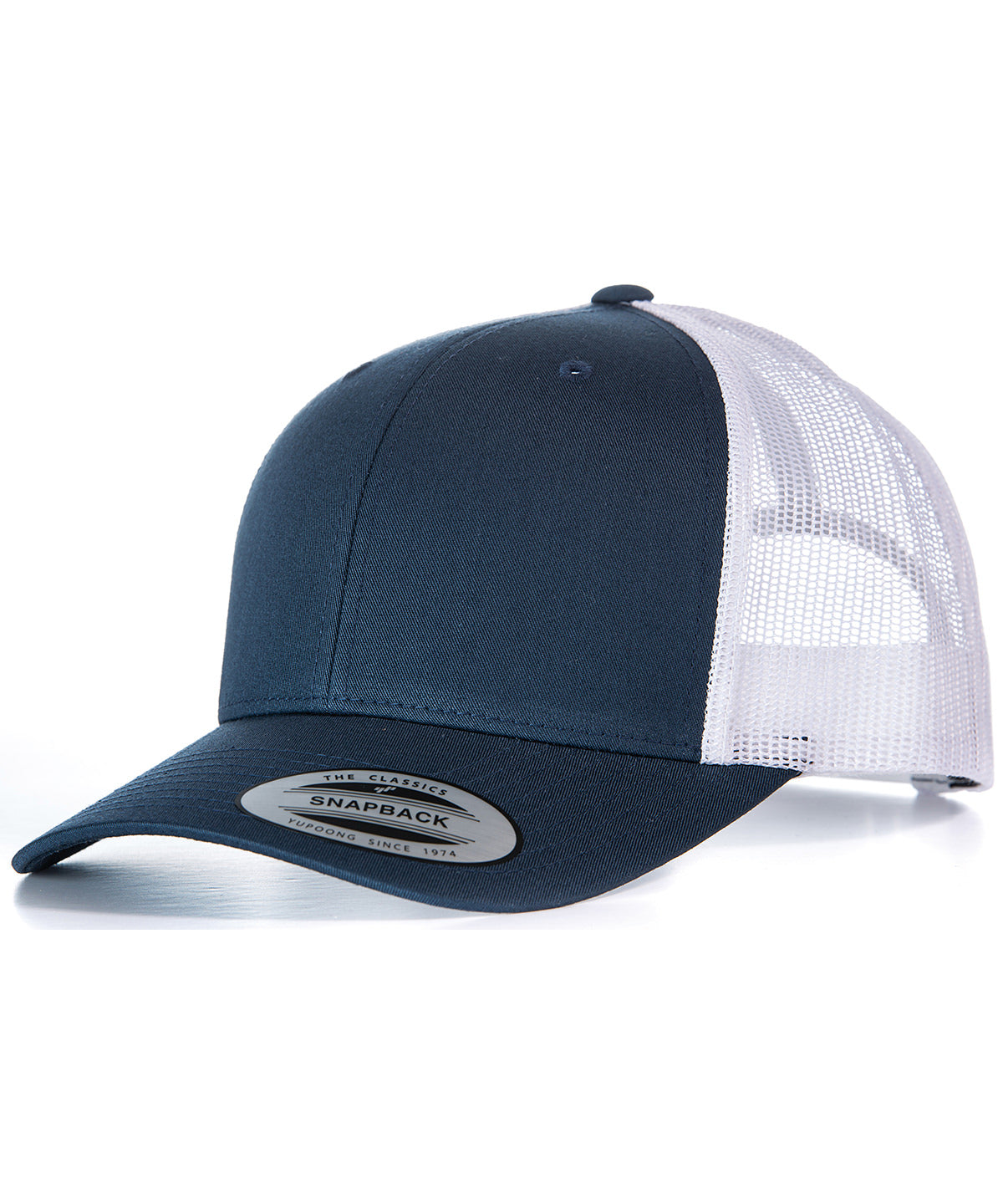 Retro trucker cap (6606) - Navy/White