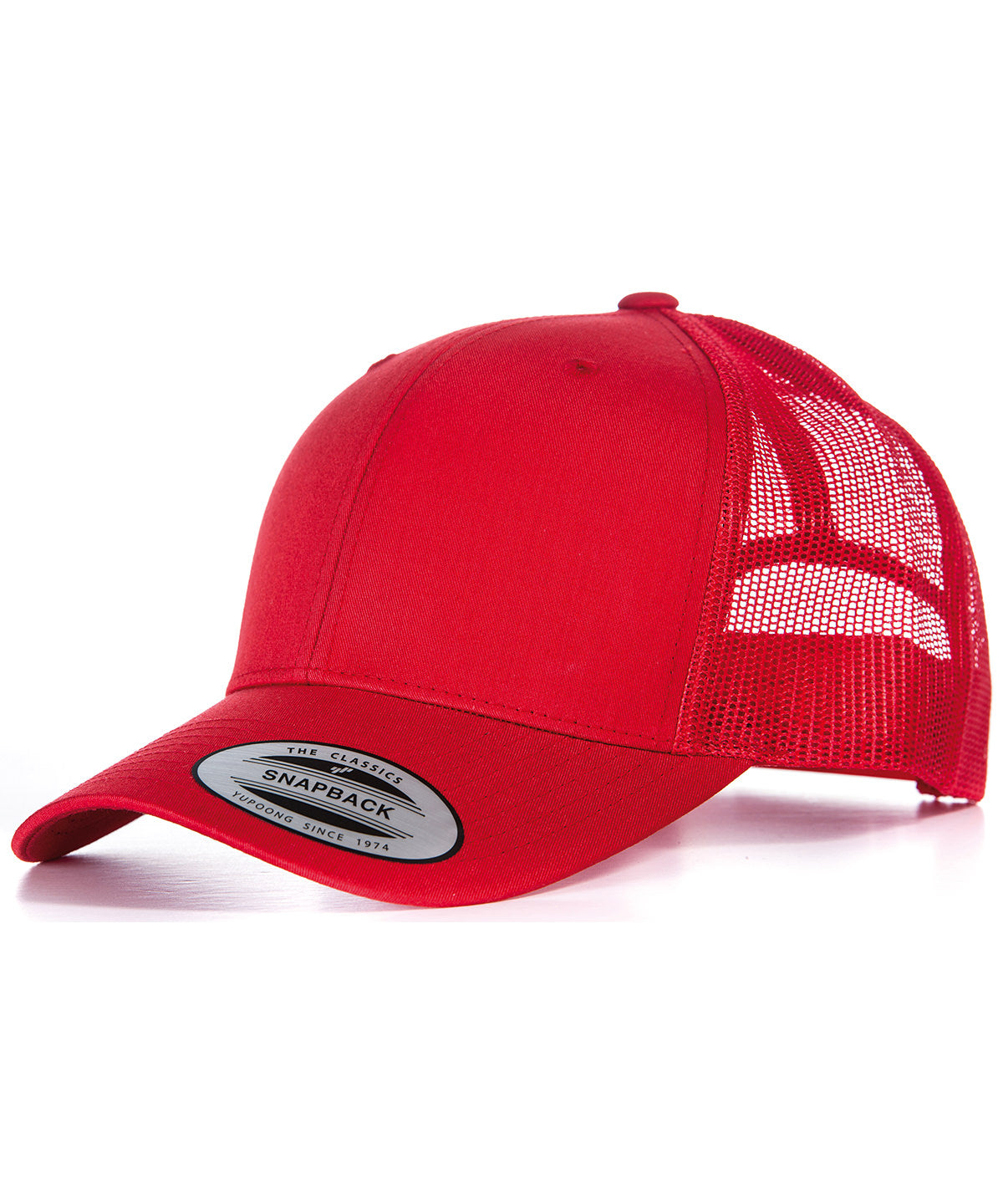 Retro trucker cap (6606) - Red/Red