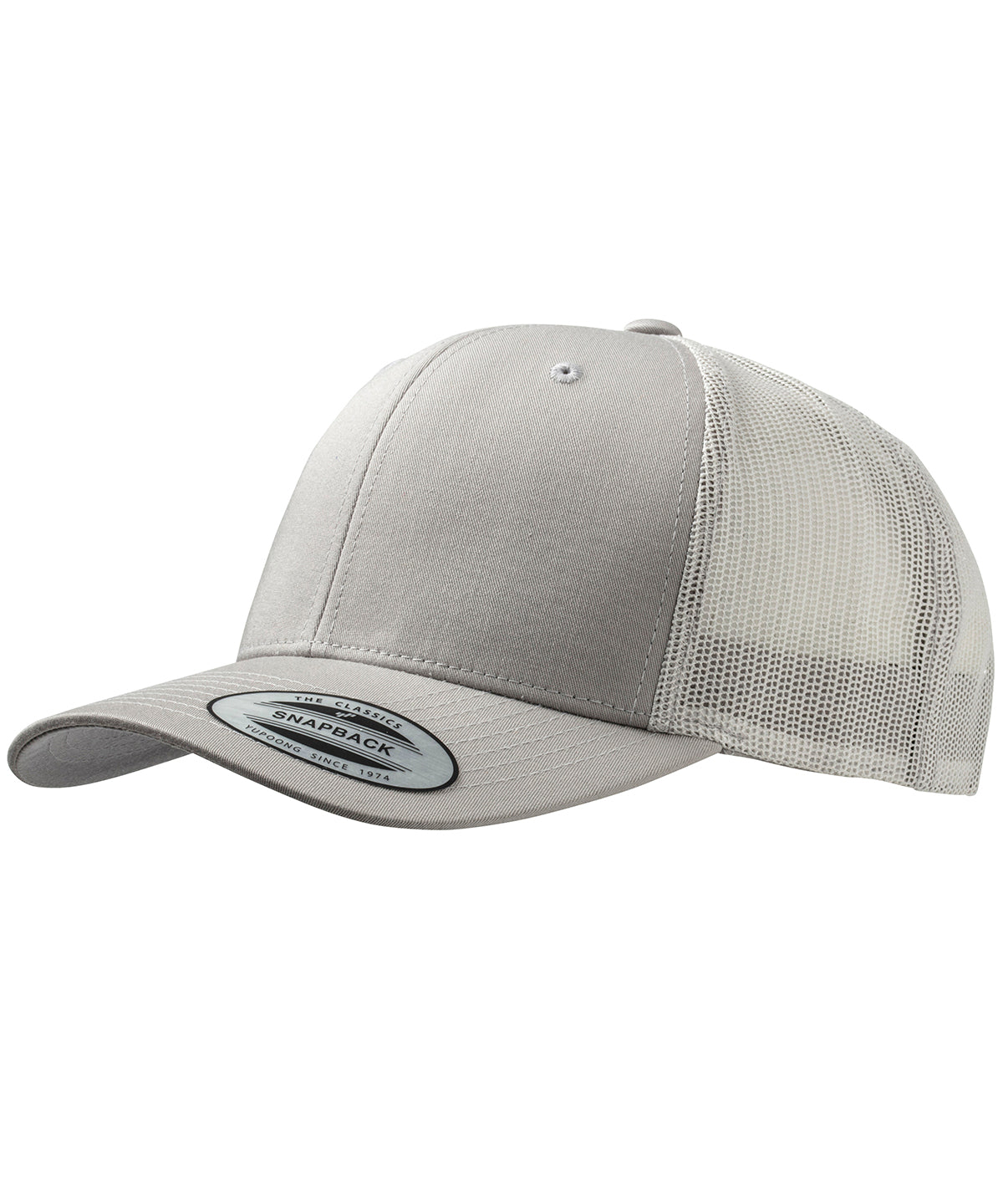 Retro trucker cap (6606) - Silver/Silver