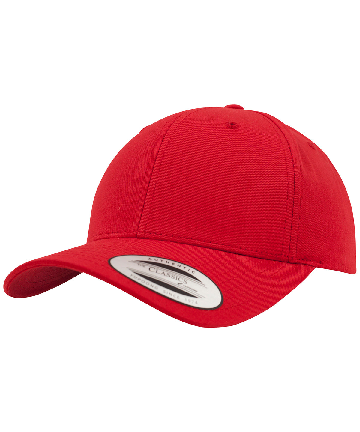 Curved classic snapback (7706)(7706) - Red