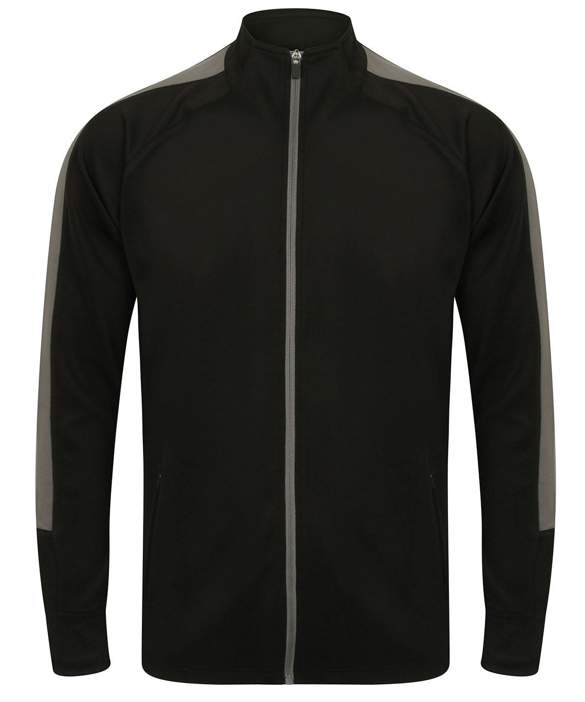 Knitted tracksuit top - Black/Gunmetal Grey